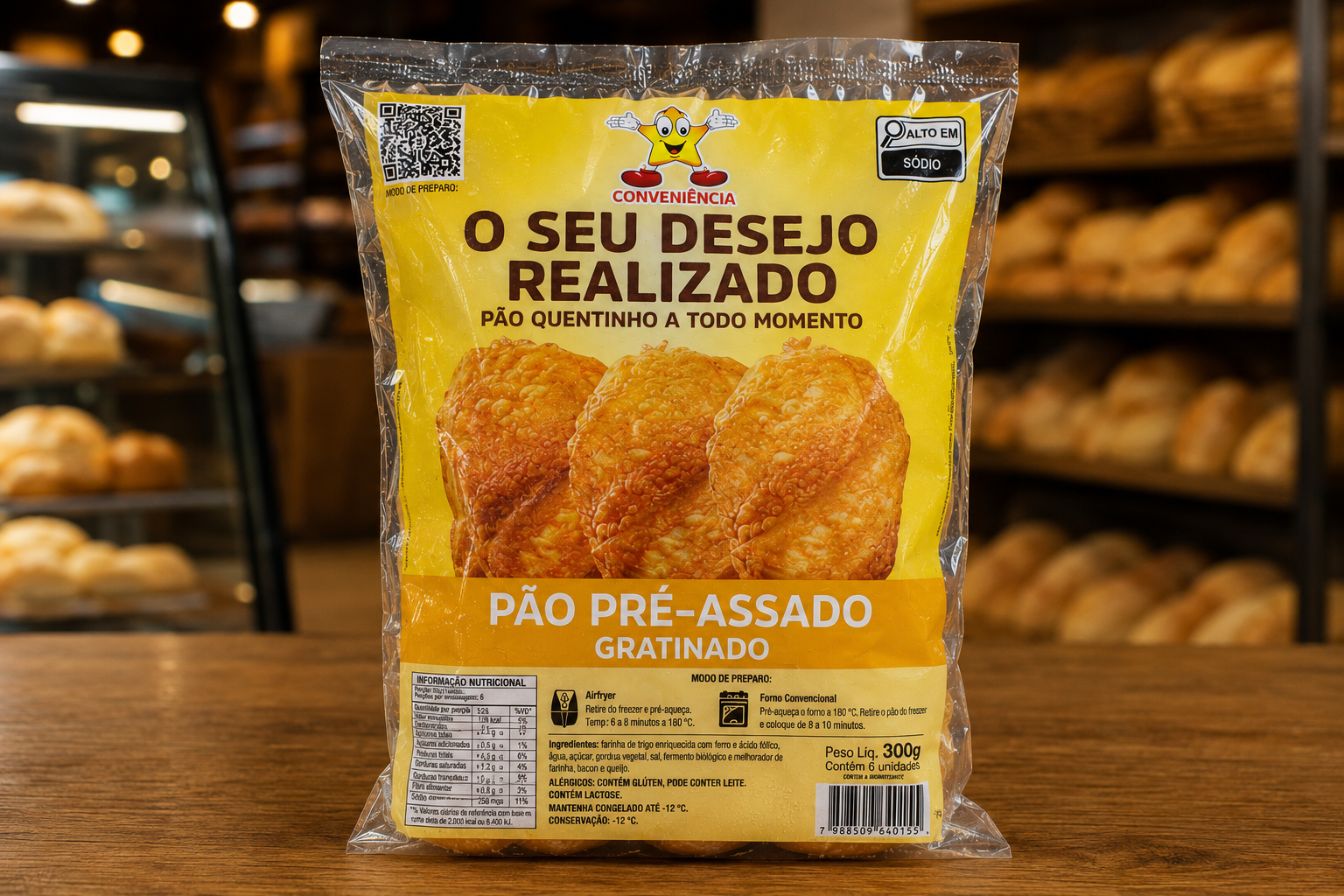 Pão gratinado com queijo